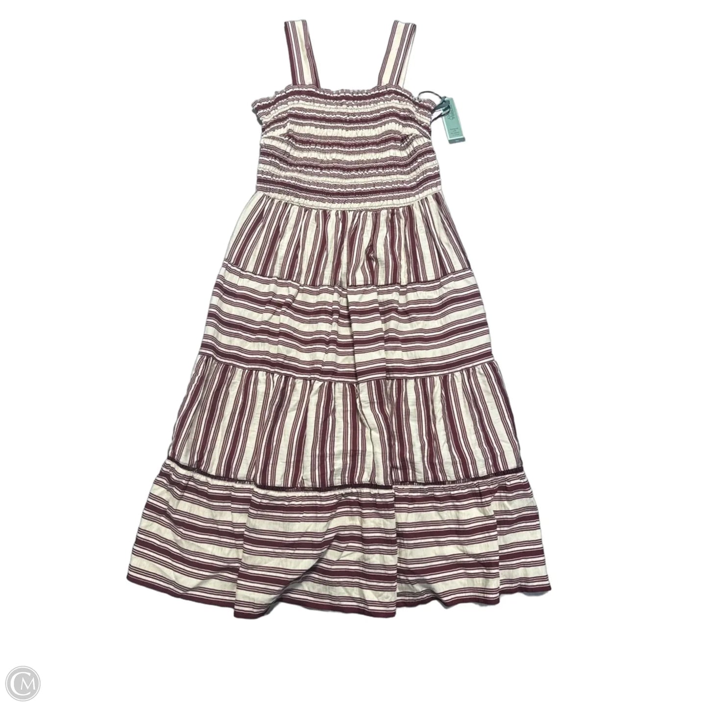 Dress Casual Maxi By Terra & Sky In Red & Tan, Size: 1x