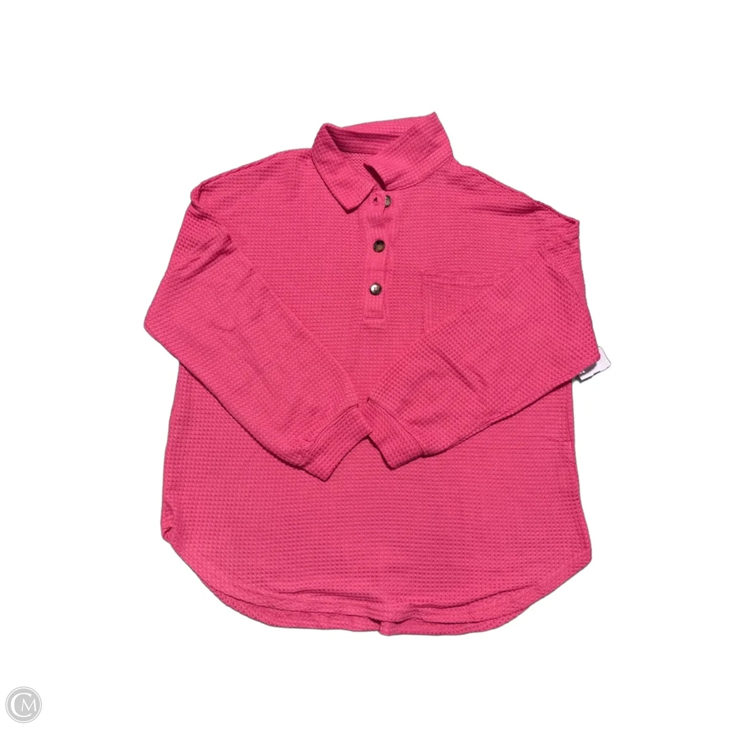 Top Long Sleeve By Cme In Pink, Size: Xl