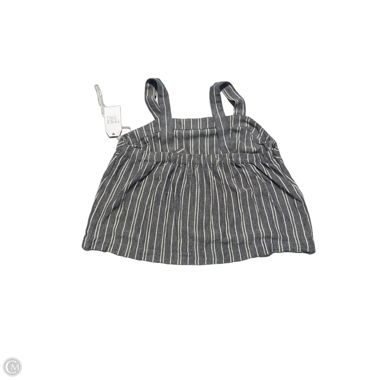 Tank Top By Time And Tru In Grey & White, Size: Xxl