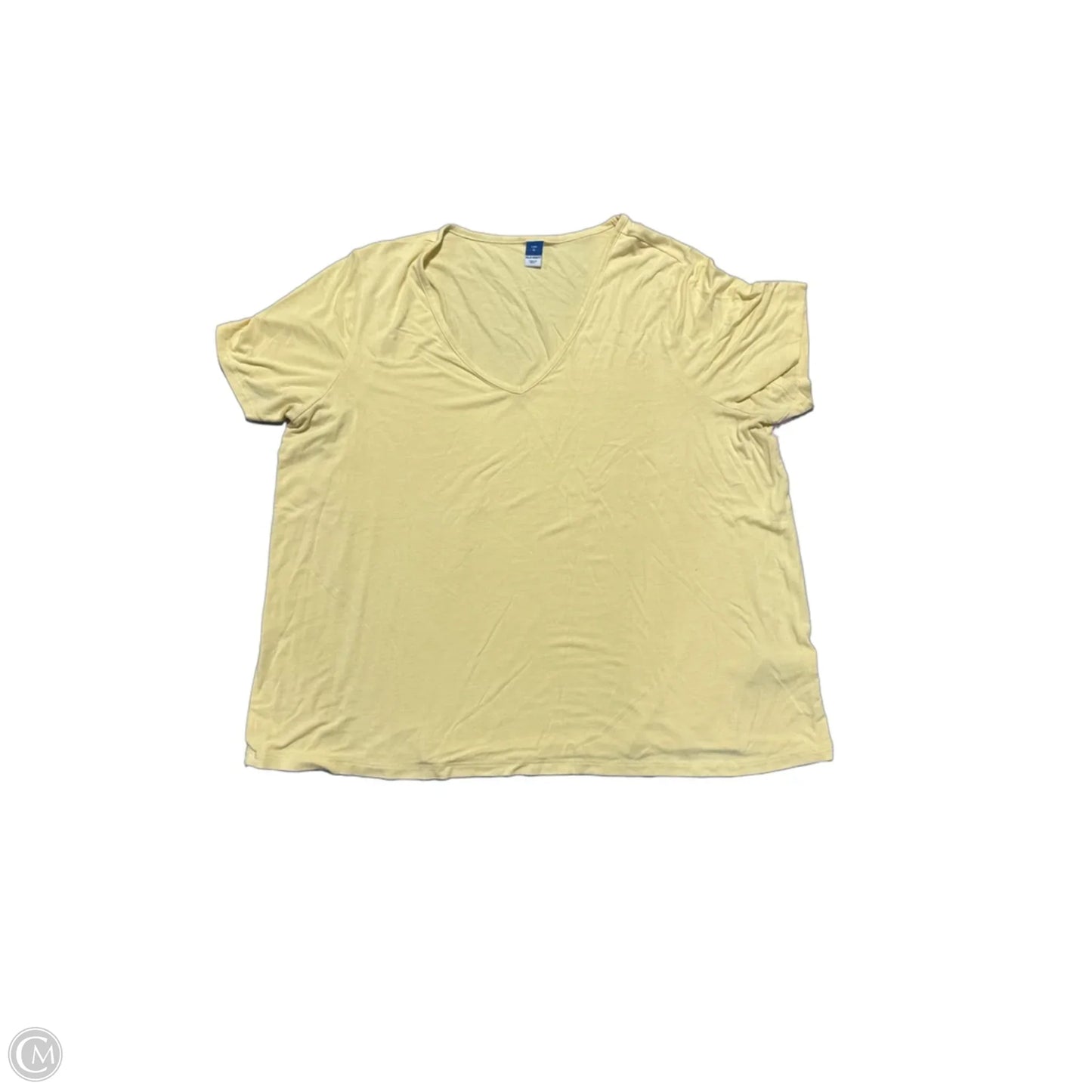 Top Short Sleeve Basic By Old Navy In Yellow, Size: Xl