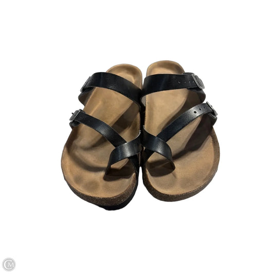 Sandals Flats By Time And Tru In Black, Size: 11