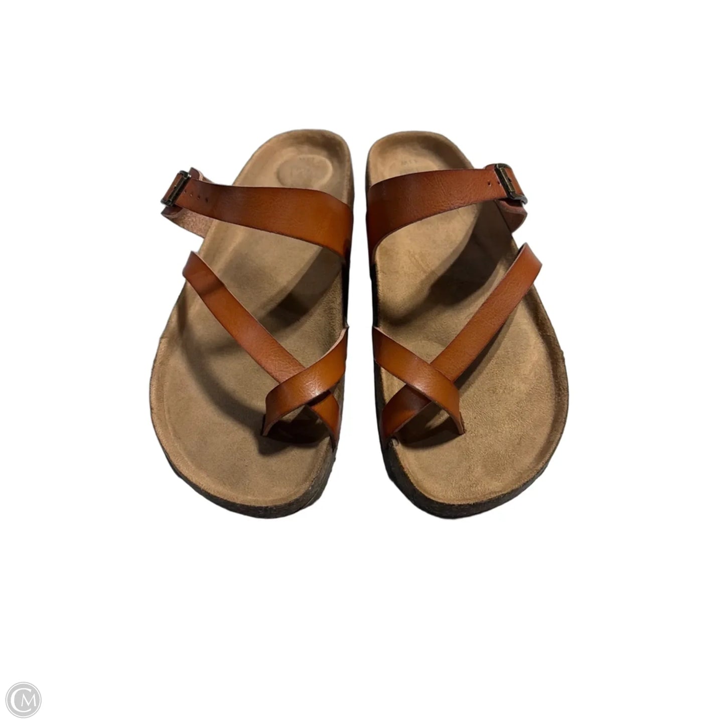 Sandals Flats By Time And Tru In Brown, Size: 11