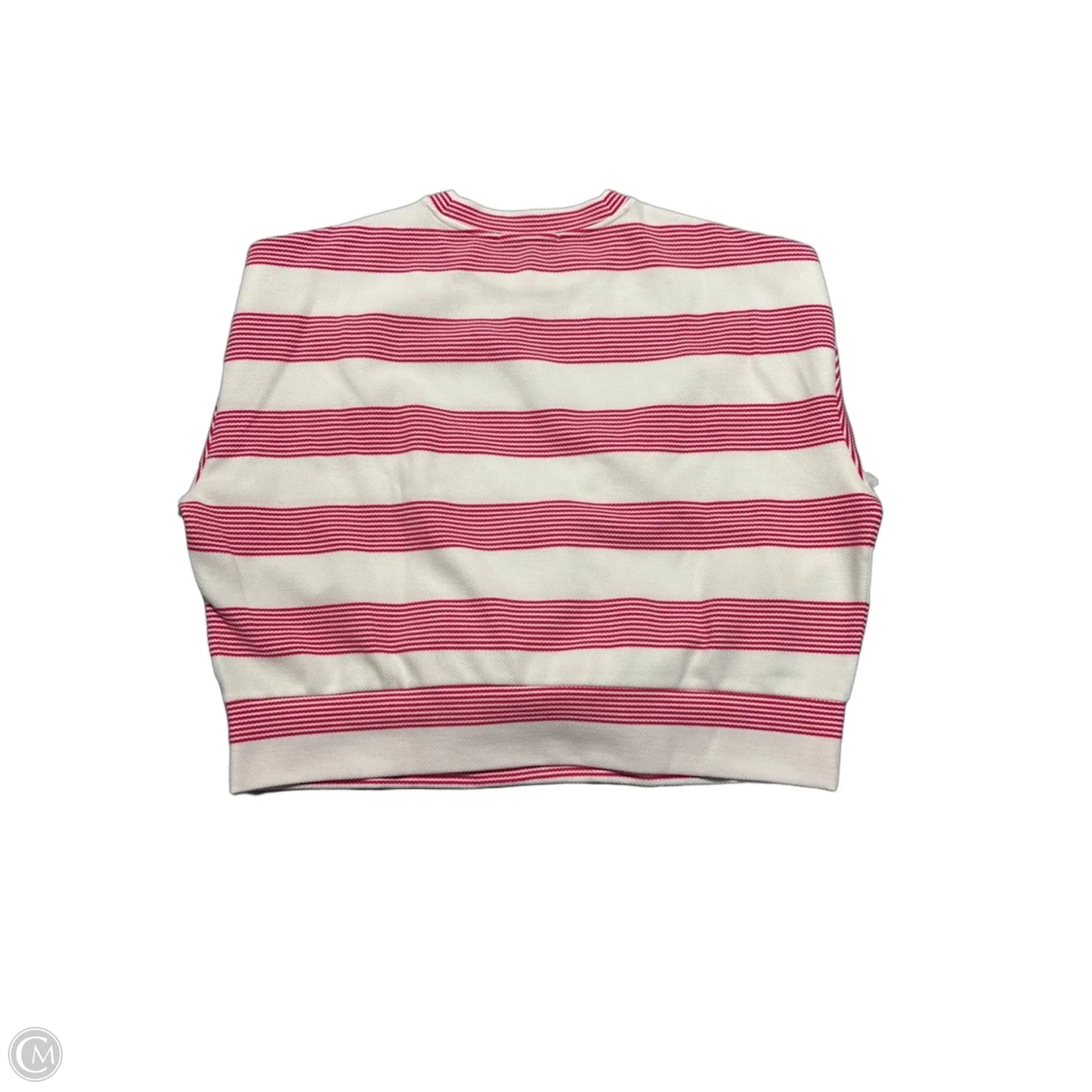 Top Long Sleeve By Cmc In Pink & White, Size: L
