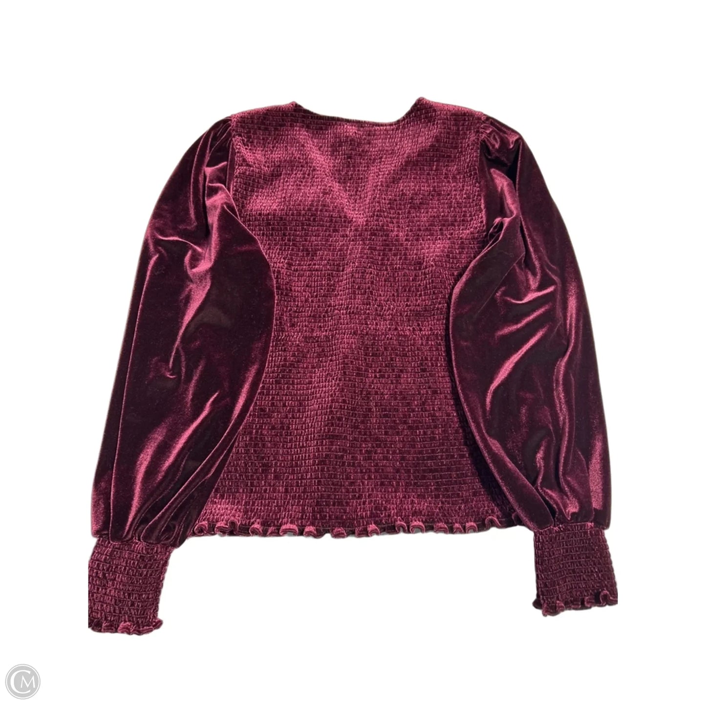 Top Long Sleeve By 1.state In Maroon, Size: L