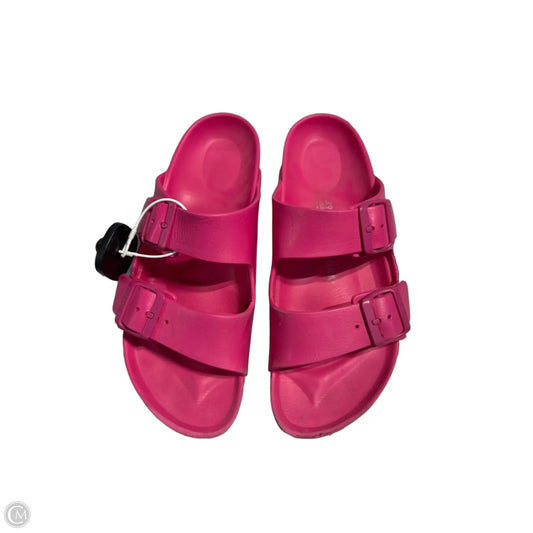 Sandals Flats By Birkenstock In Pink, Size: 8