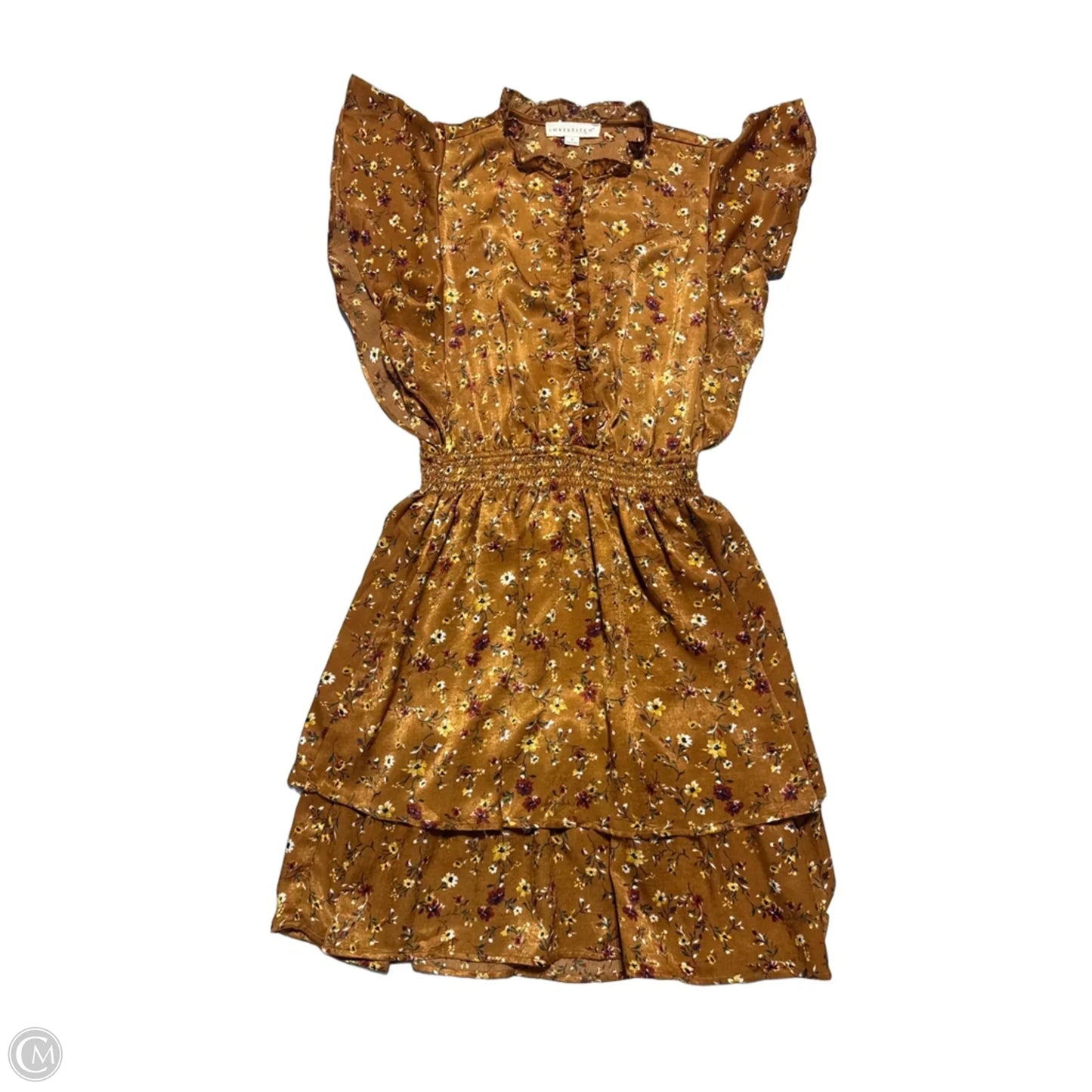 Dress Casual Short By Love Stitch In Brown, Size: S