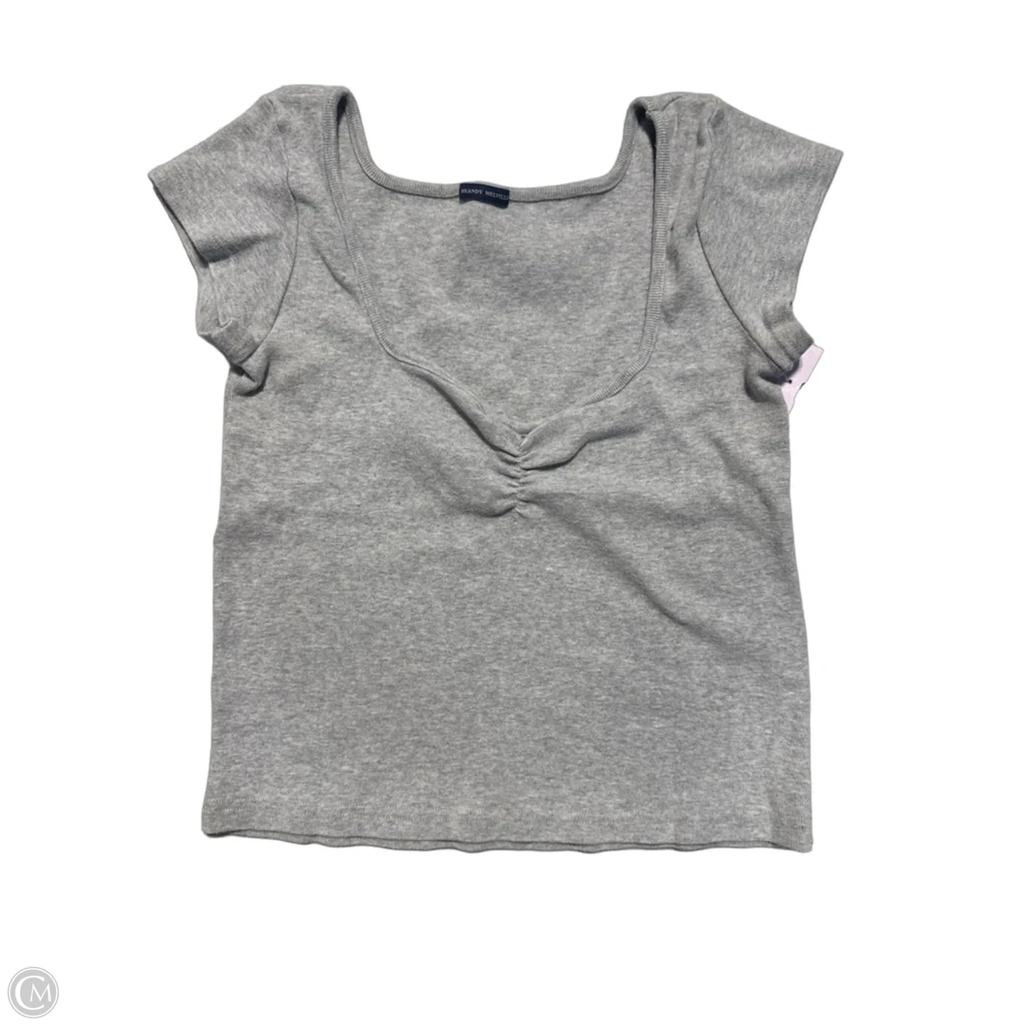 Top Short Sleeve By Brandy Melville In Grey, Size: S