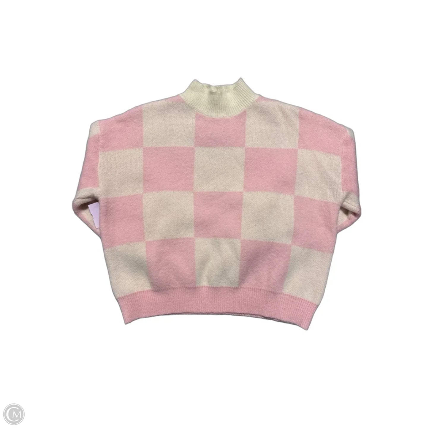 Sweater By Cmc In Pink & White, Size: S