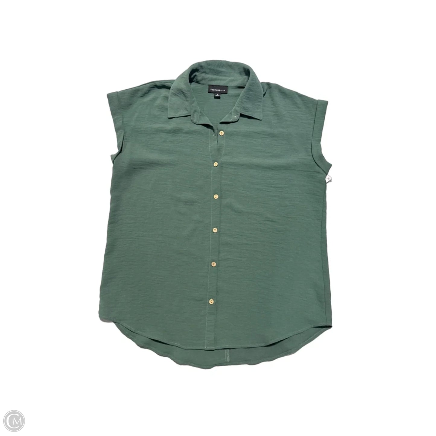 Top Short Sleeve By Fortune & Ivy In Green, Size: M
