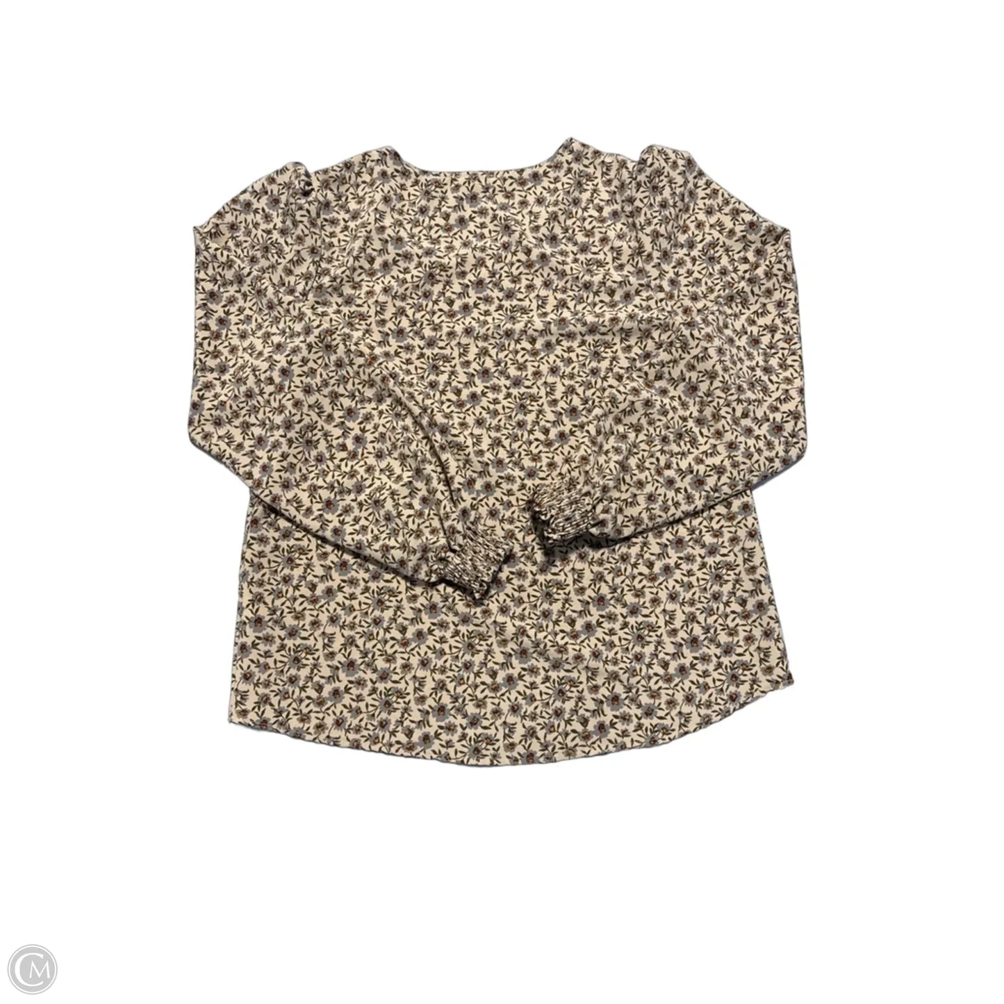 Top Long Sleeve By Les Amis In Tan, Size: M