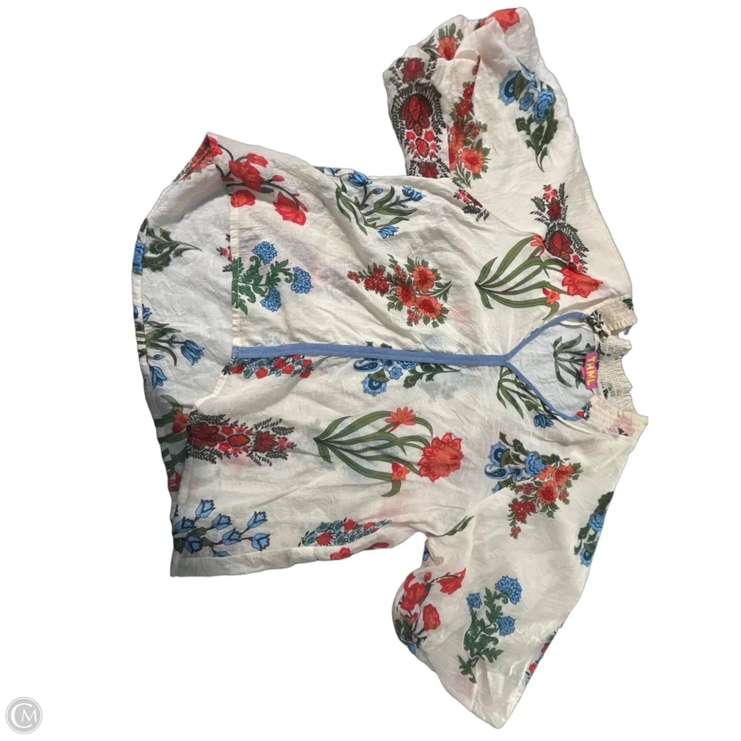 Top Short Sleeve By Thml In Floral Print, Size: L