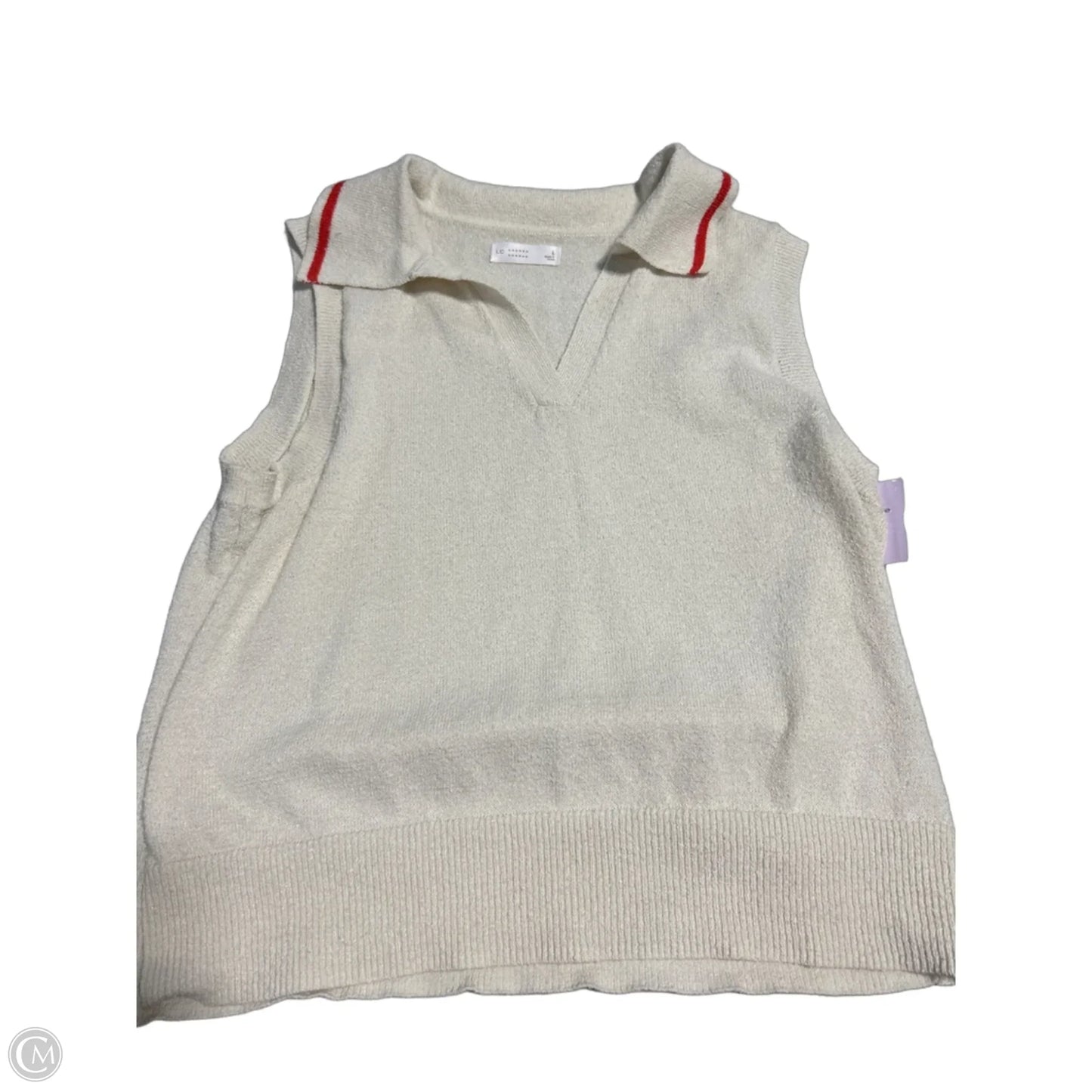 Top Sleeveless By Lc Lauren Conrad In Cream, Size: L