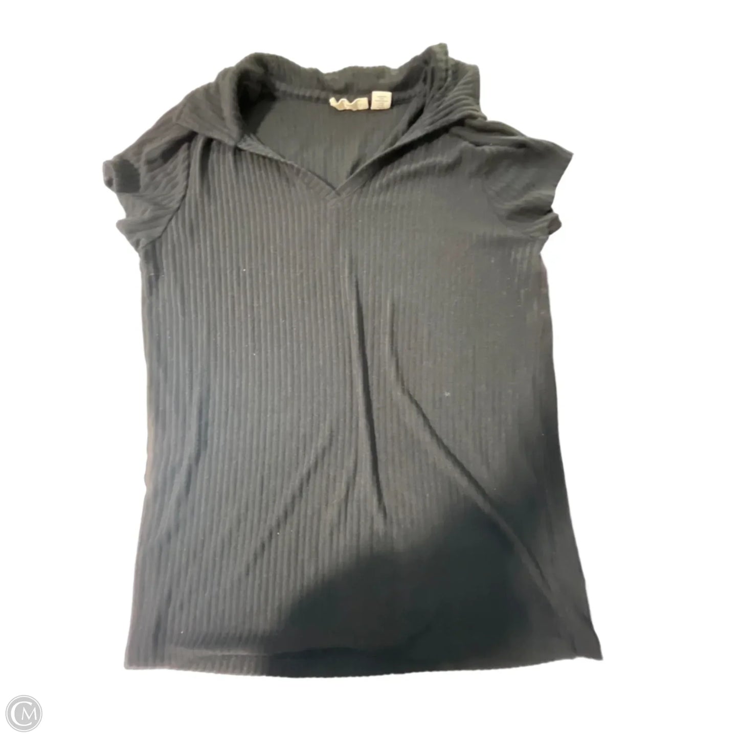 Top Short Sleeve By Christian Siriano In Black, Size: L