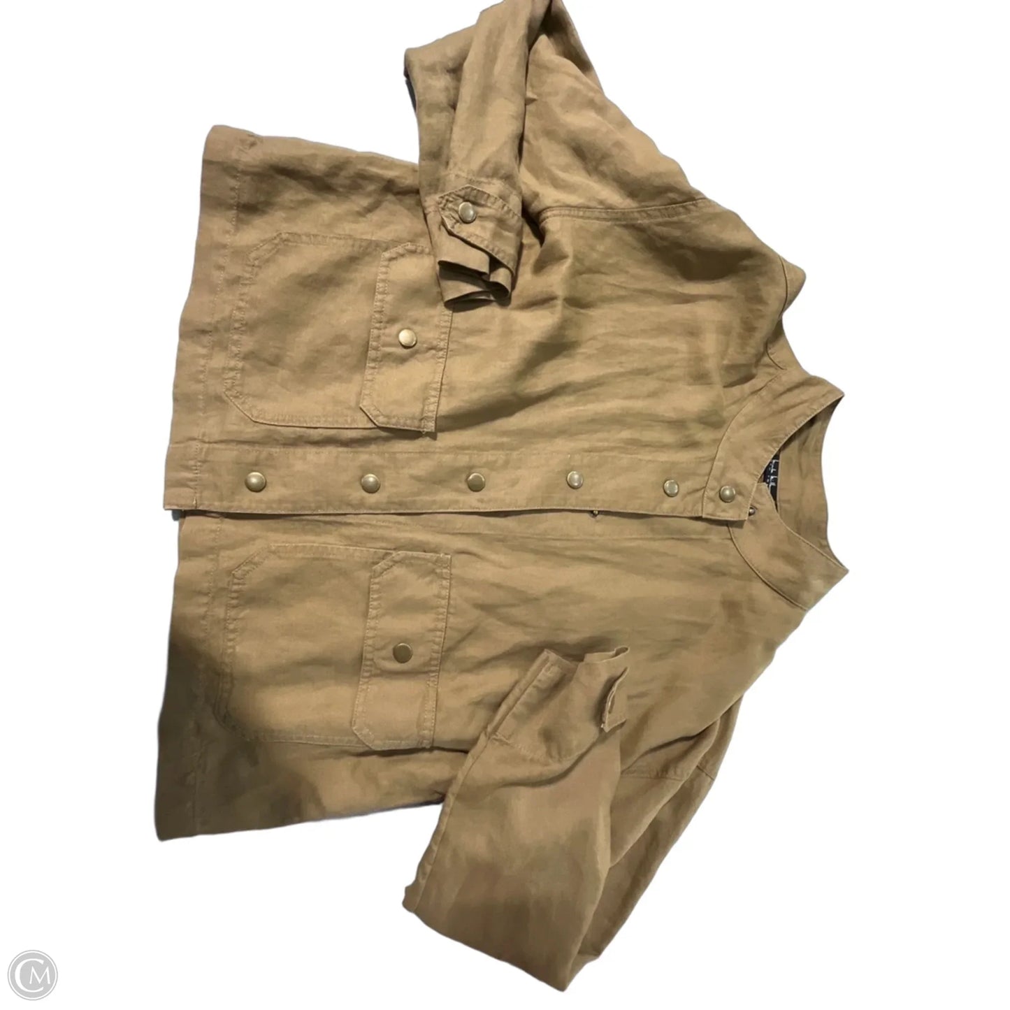 Top Long Sleeve By Nicole Miller In Brown, Size: M