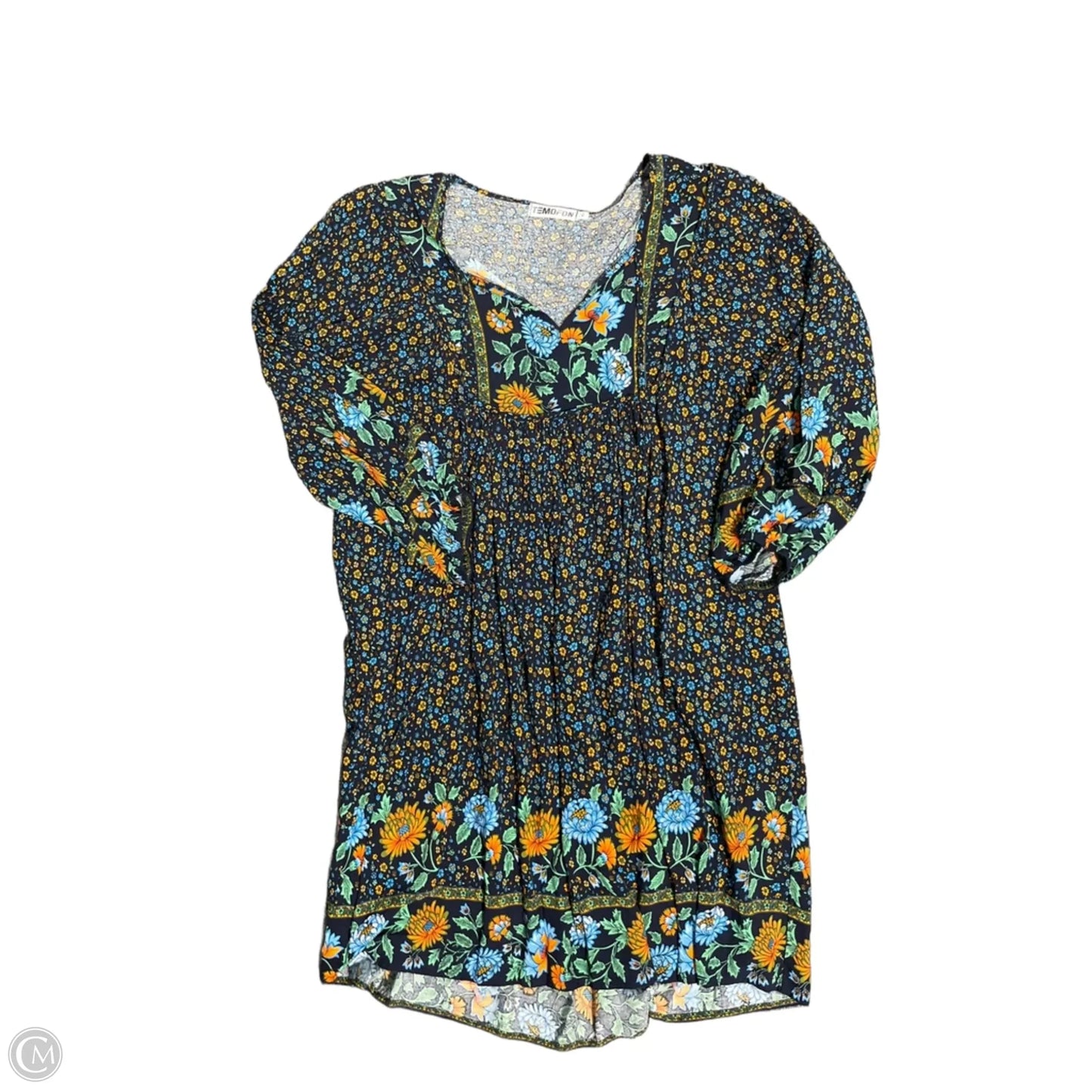 Dress Casual Midi By Cmc In Floral Print, Size: Xl
