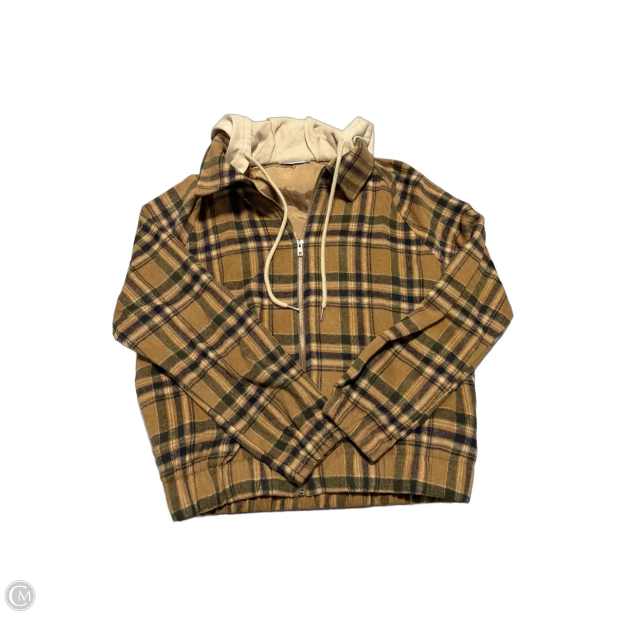 Top Long Sleeve By Staccato In Plaid Pattern, Size: S