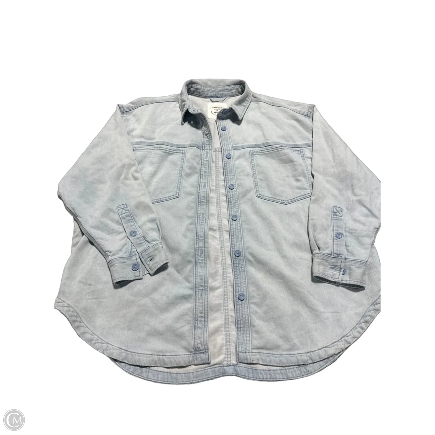 Jacket Denim By American Eagle In Blue, Size: L