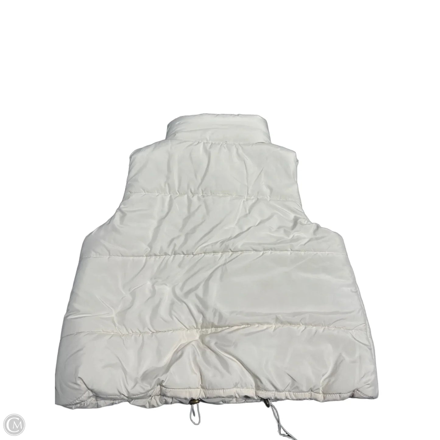 Vest Puffer & Quilted By Zenana In Cream, Size: L