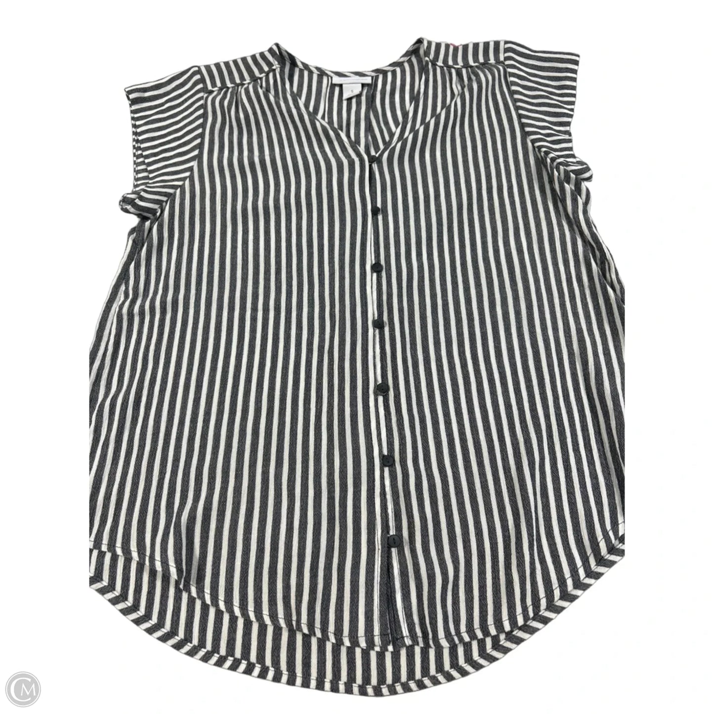 Top Short Sleeve By Liz Claiborne In Striped Pattern, Size: S