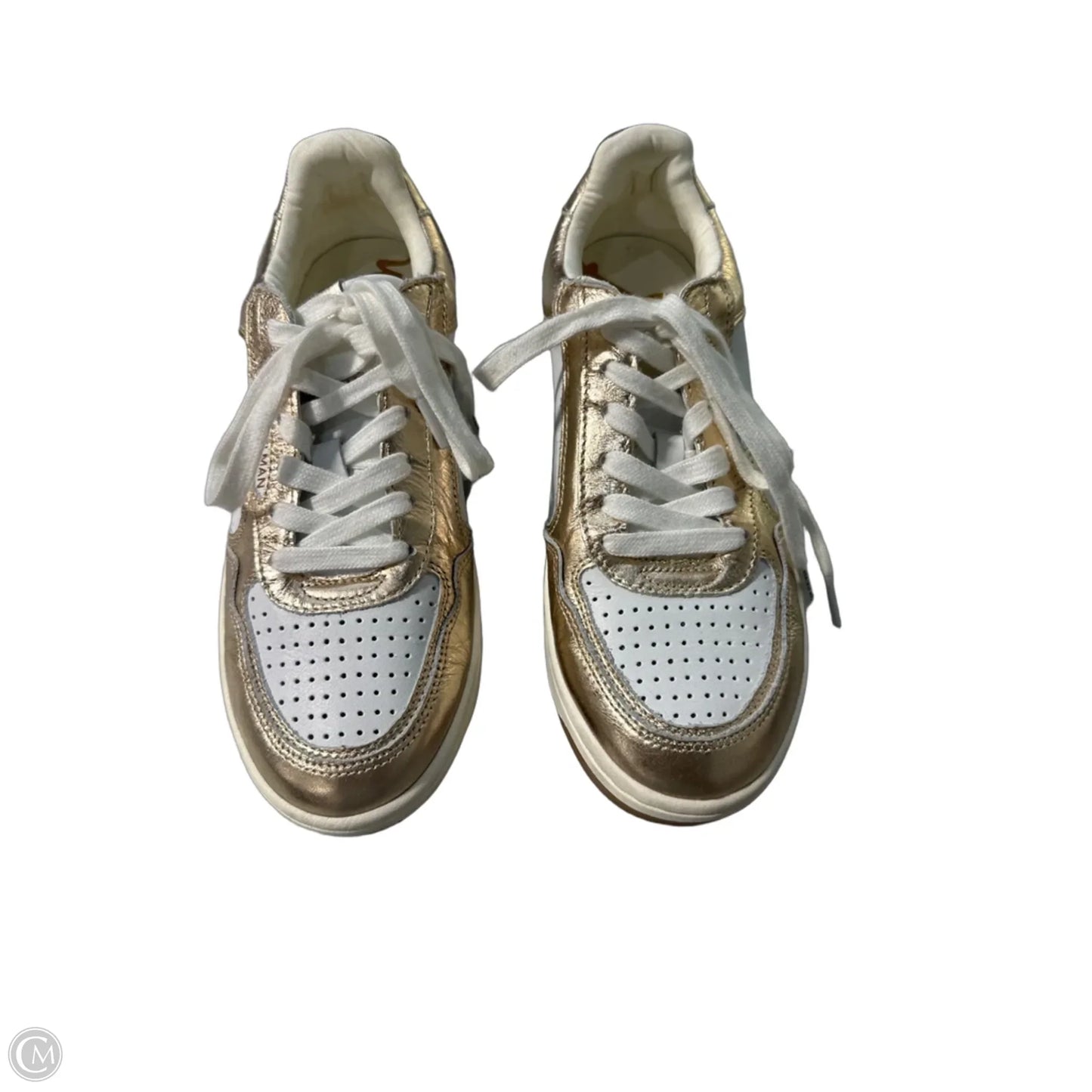 Shoes Sneakers By Sam Edelman In Gold & White, Size: 7.5