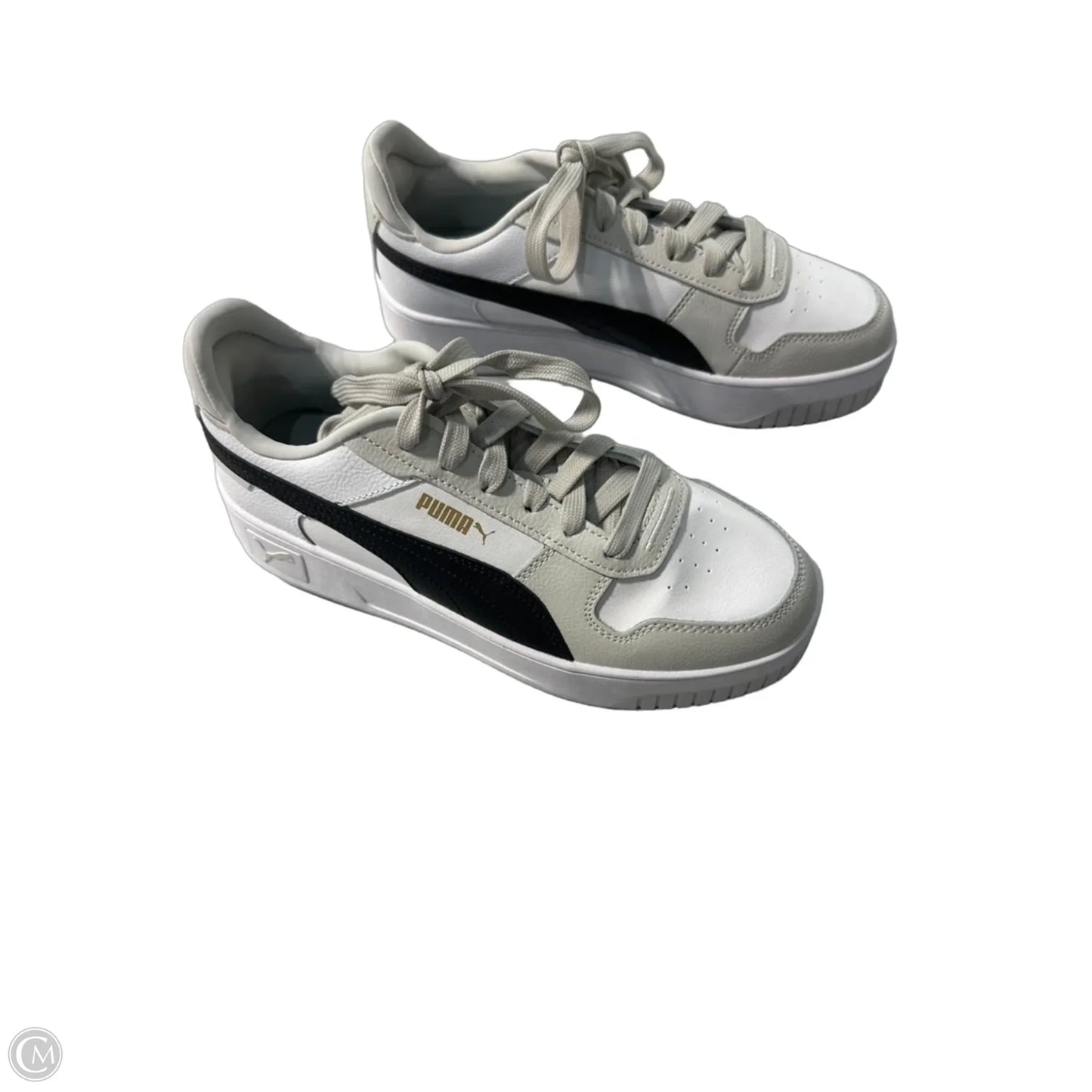 Shoes Sneakers By Puma In Grey & White, Size: 8