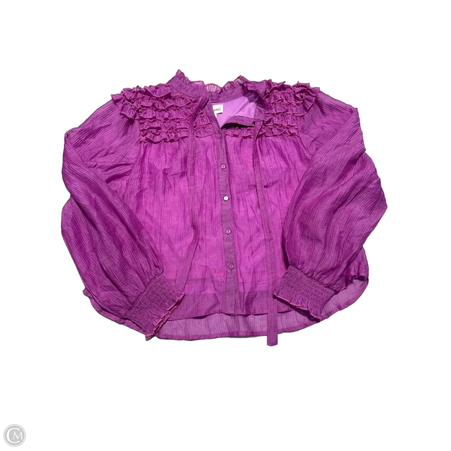 Top Long Sleeve By &merci In Purple, Size: L