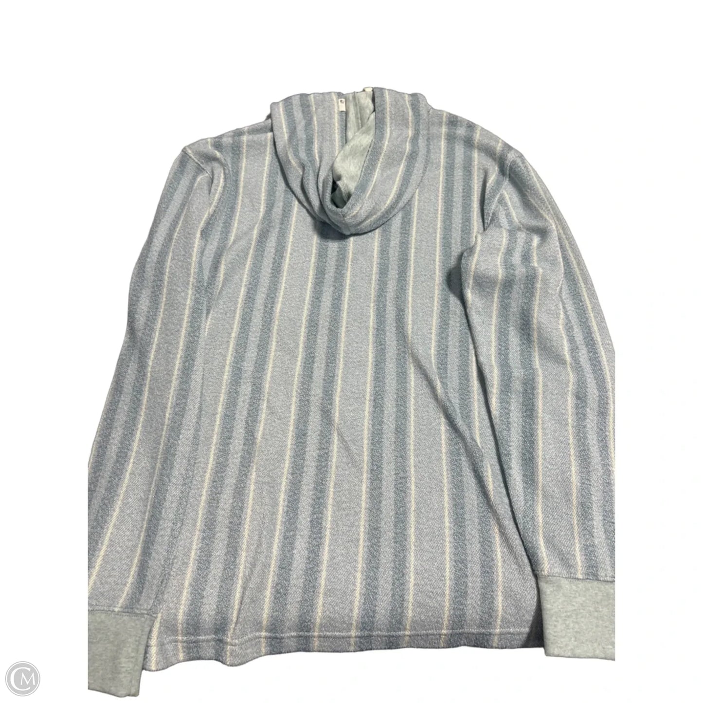 Sweatshirt Hoodie By Quicksilver In Blue & White, Size: M