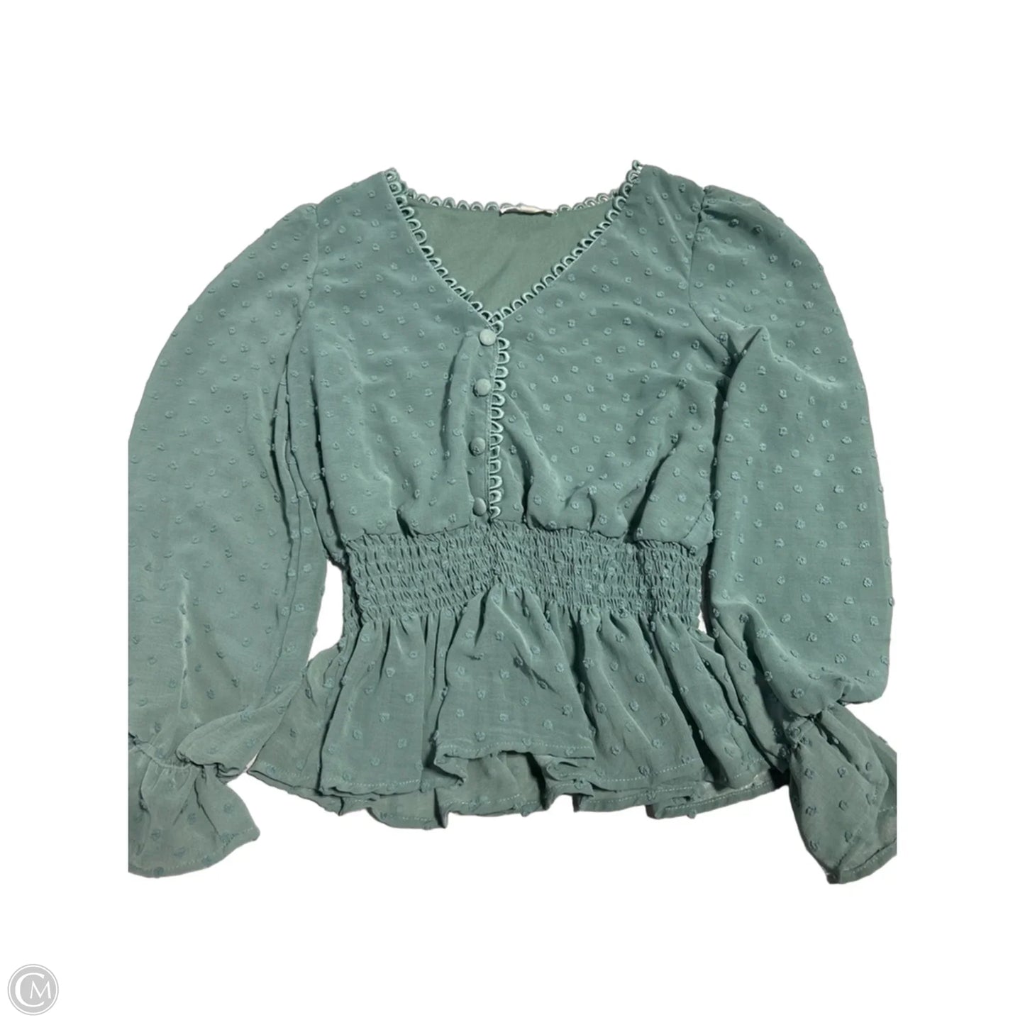 Top Long Sleeve By By The River In Green, Size: S