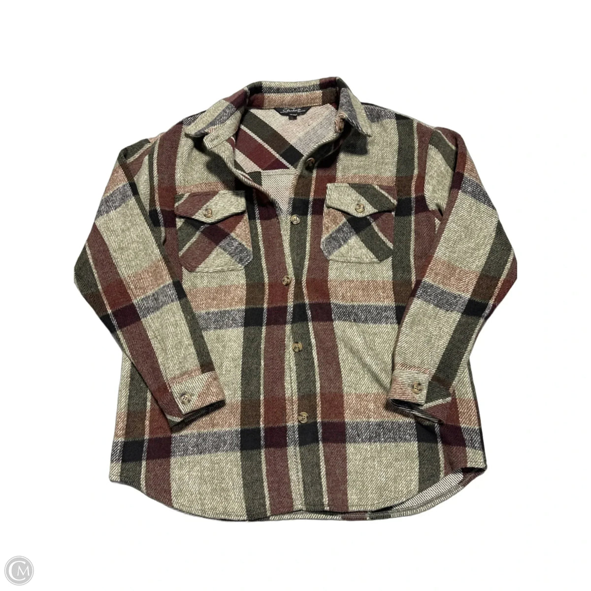 Top Long Sleeve By Charlie B In Plaid Pattern, Size: Xs