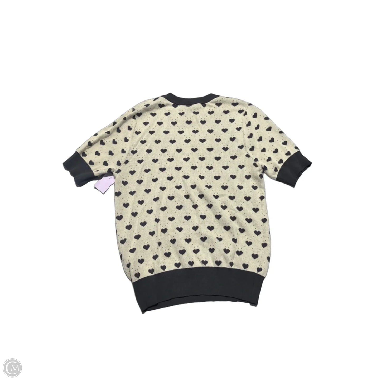 Top Short Sleeve By Vici In Grey & Tan, Size: M