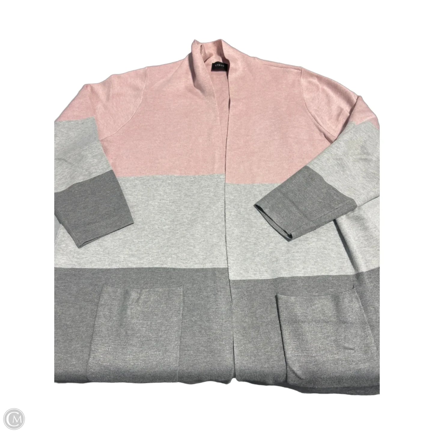Cardigan By Cyrus In Green & Pink, Size: 3x