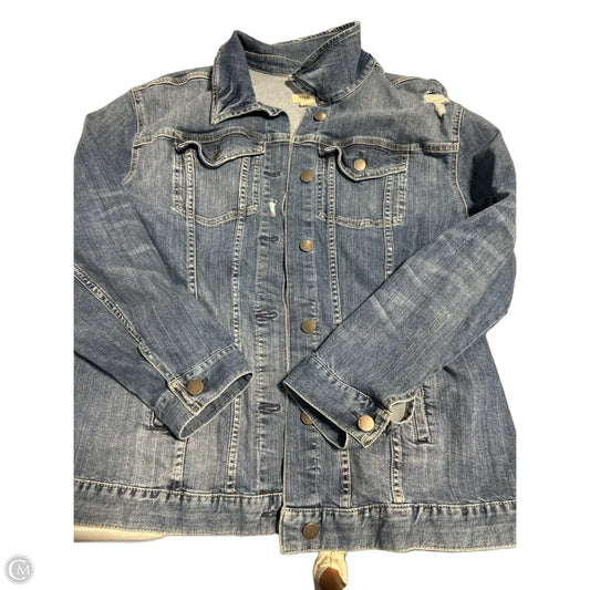 Jacket Denim By Ana In Blue Denim, Size: Xxl
