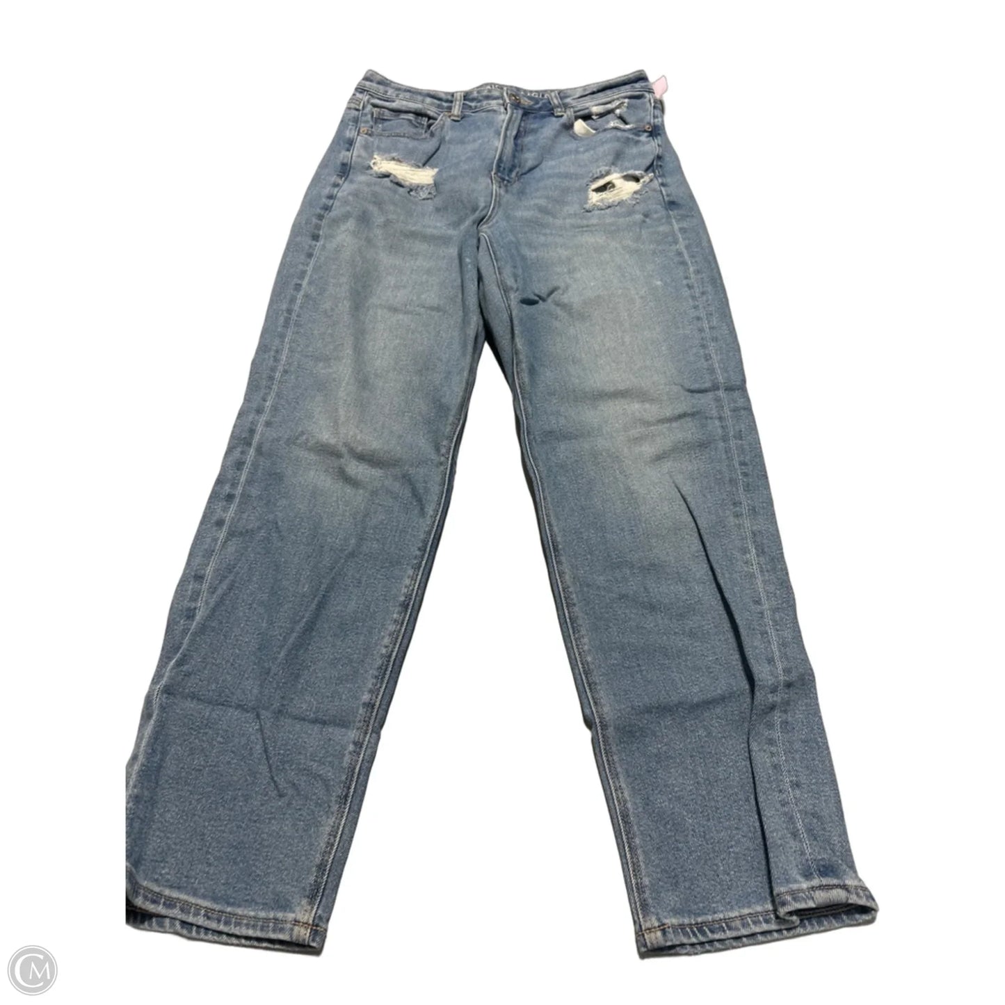 Jeans Straight By American Eagle In Blue Denim, Size: 10
