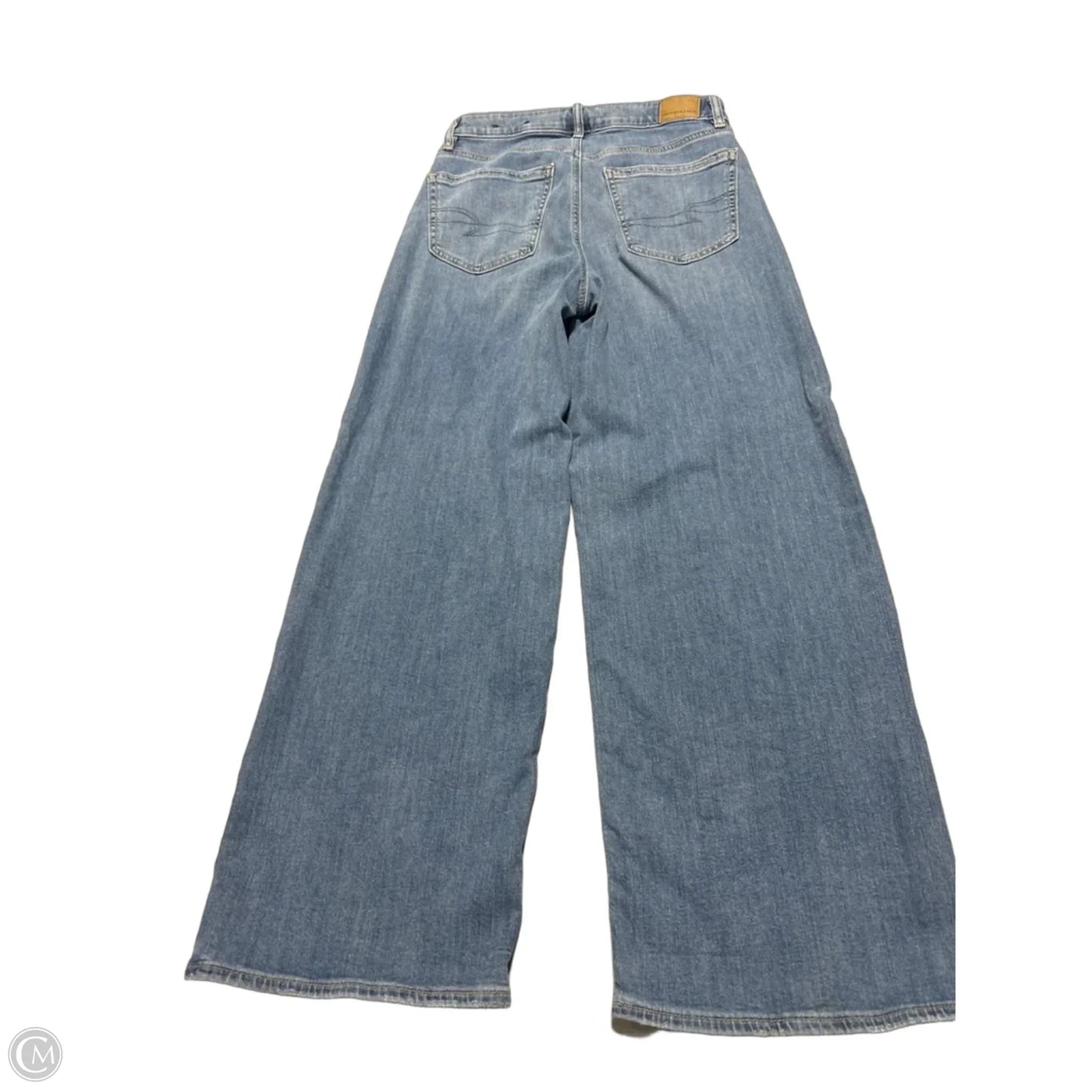 Jeans Straight By American Eagle In Blue Denim, Size: 4
