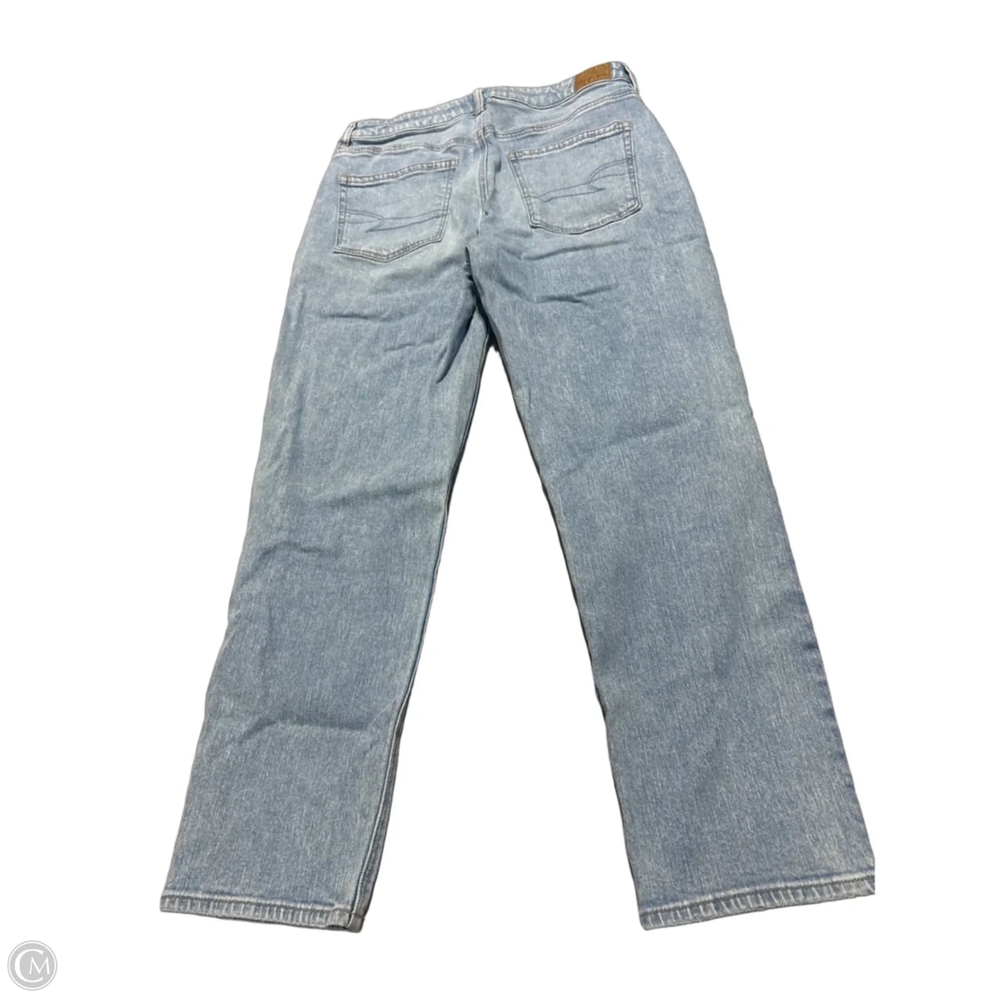 Jeans Straight By American Eagle In Blue Denim, Size: 12