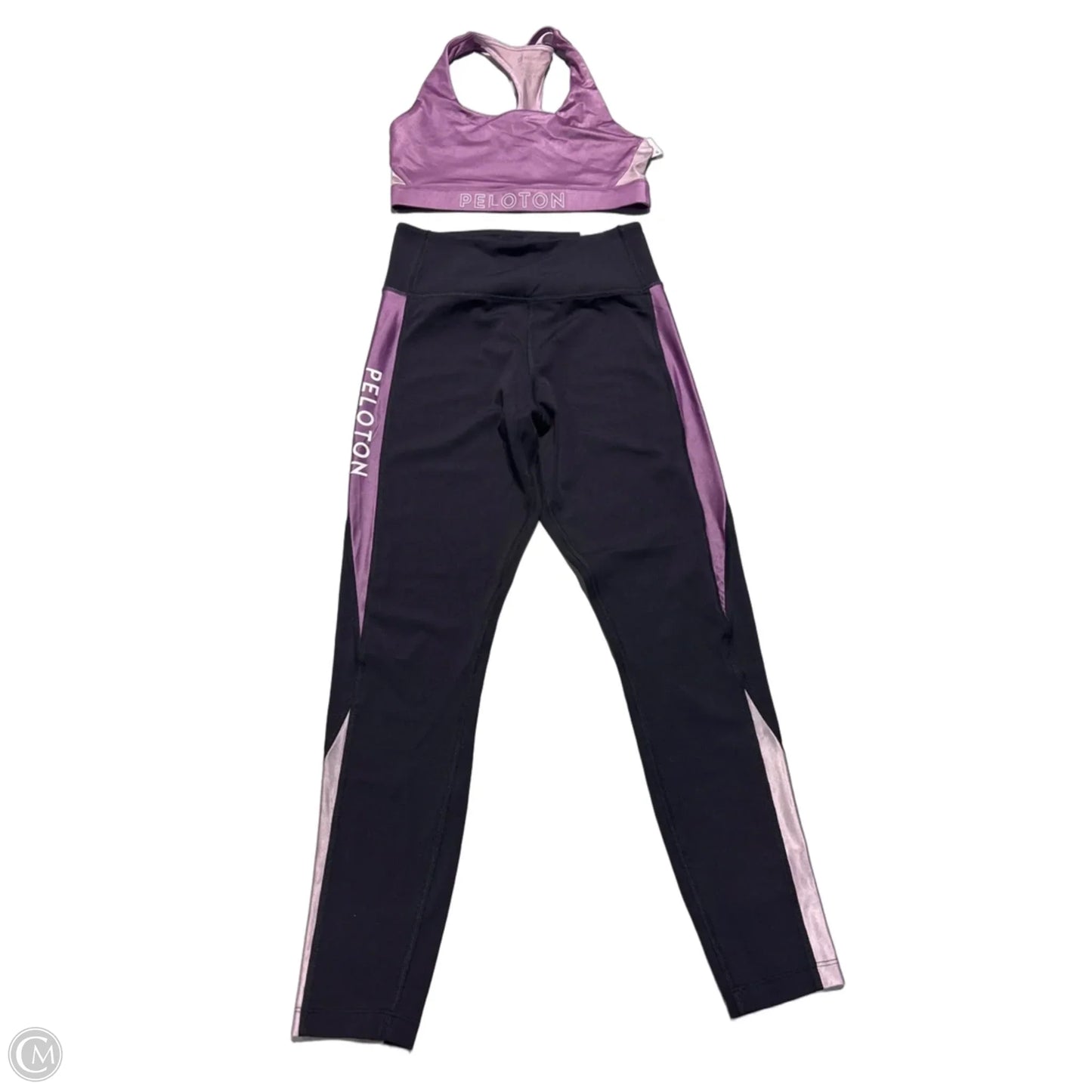 Athletic Pants 2pc By Peloton In Black & Purple, Size: S