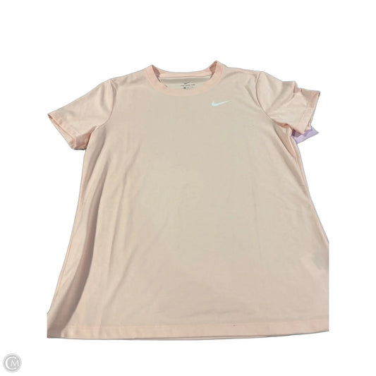 Athletic Top Short Sleeve By Nike In Pink, Size: M