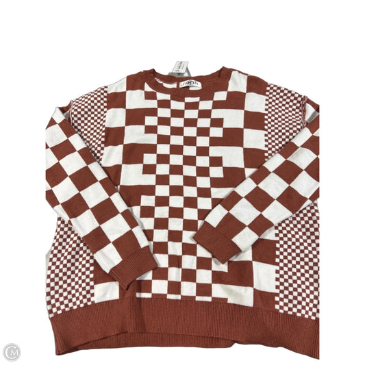 Sweater By Cmc In Brown & White, Size: Xl