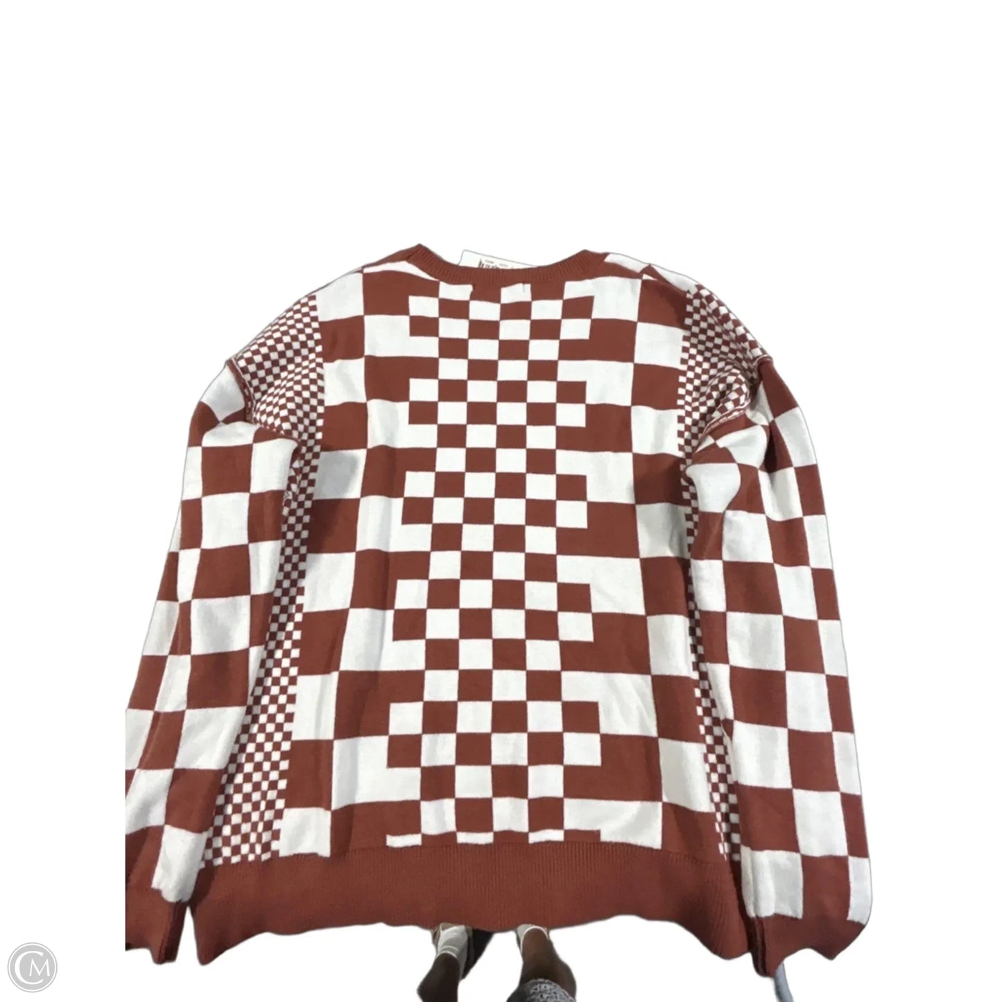 Sweater By Cmc In Brown & White, Size: Xl