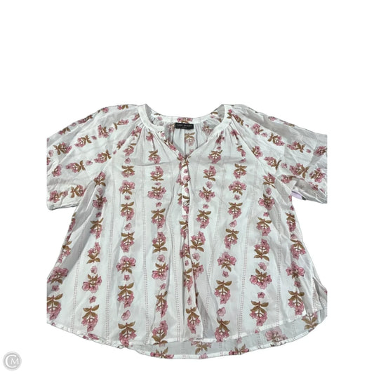 Top Short Sleeve By Lane Bryant In Floral Print, Size: 1x