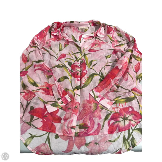 Top Long Sleeve By Philosophy In Pink, Size: 2x