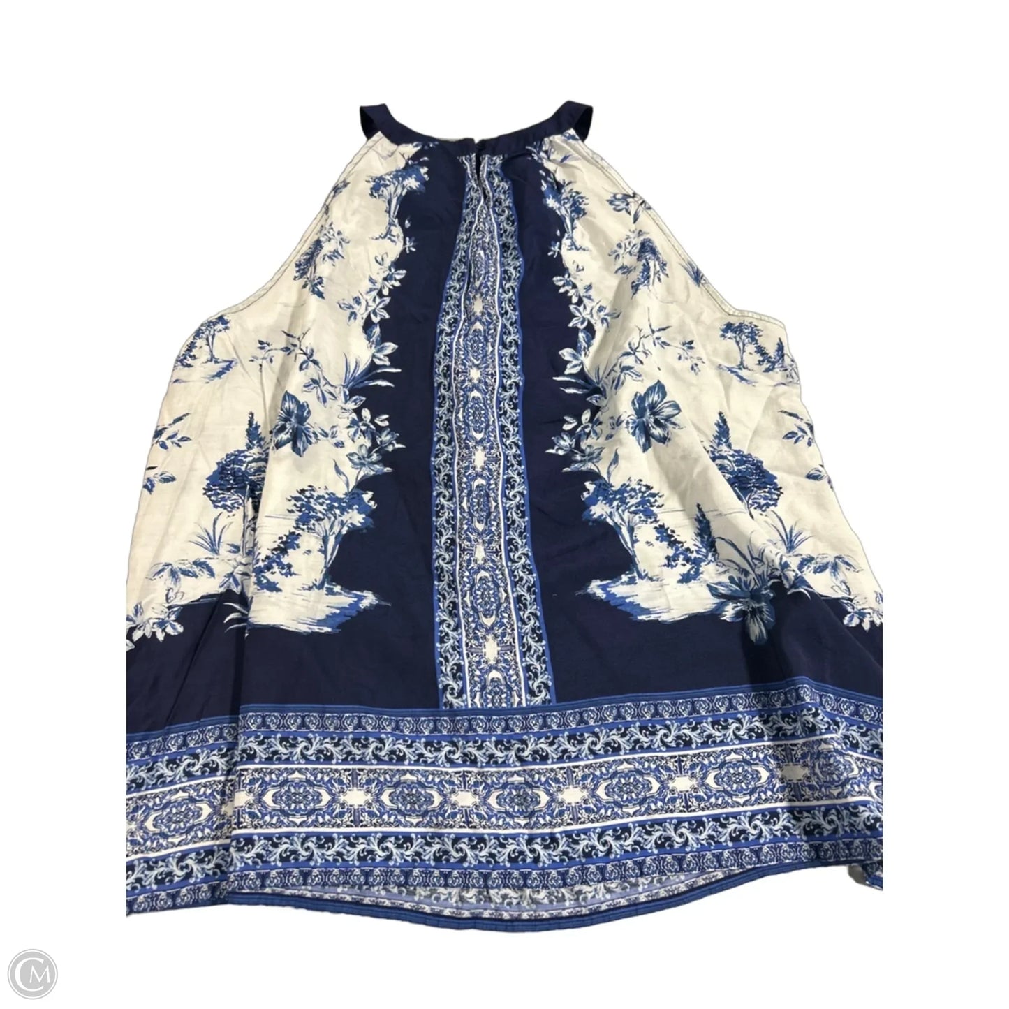Tank Top By Lane Bryant In Blue & White, Size: 1x