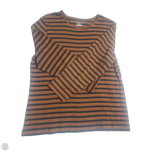 Top Long Sleeve By Christopher And Banks In Black & Brown, Size: Xl