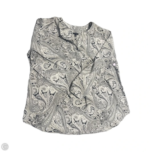 Top Long Sleeve By Talbots In Black & Grey, Size: 3x