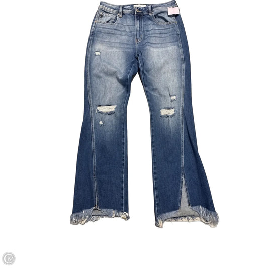 Jeans Flared By Kancan In Blue Denim, Size: 12