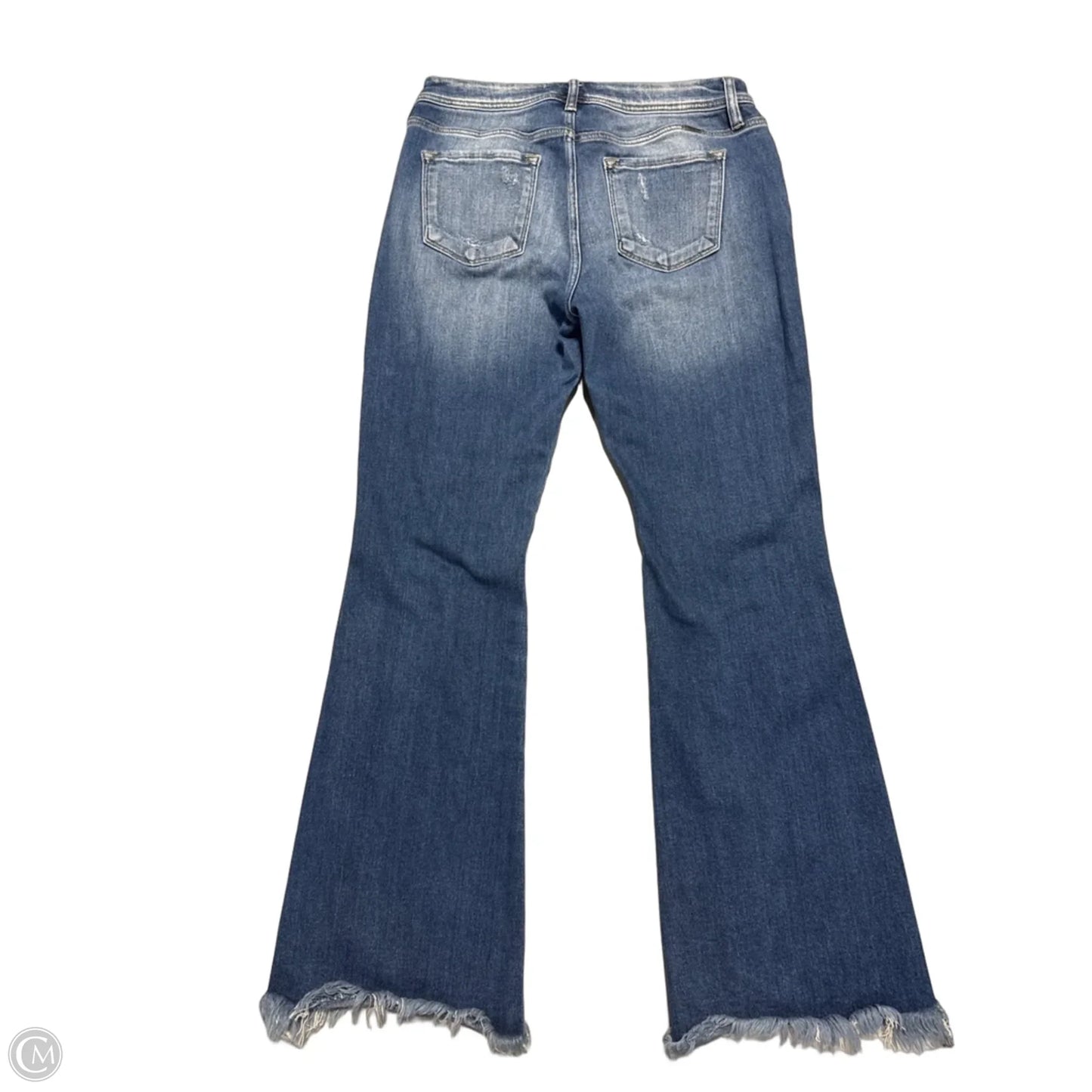 Jeans Flared By Kancan In Blue Denim, Size: 12
