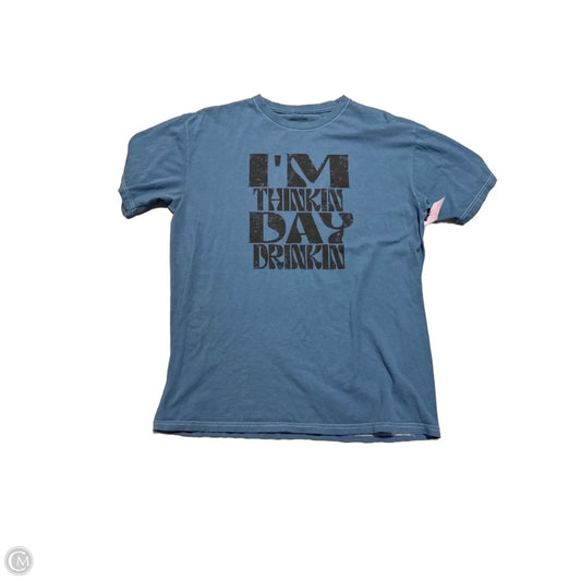 Top Short Sleeve By Maurices In Blue, Size: L