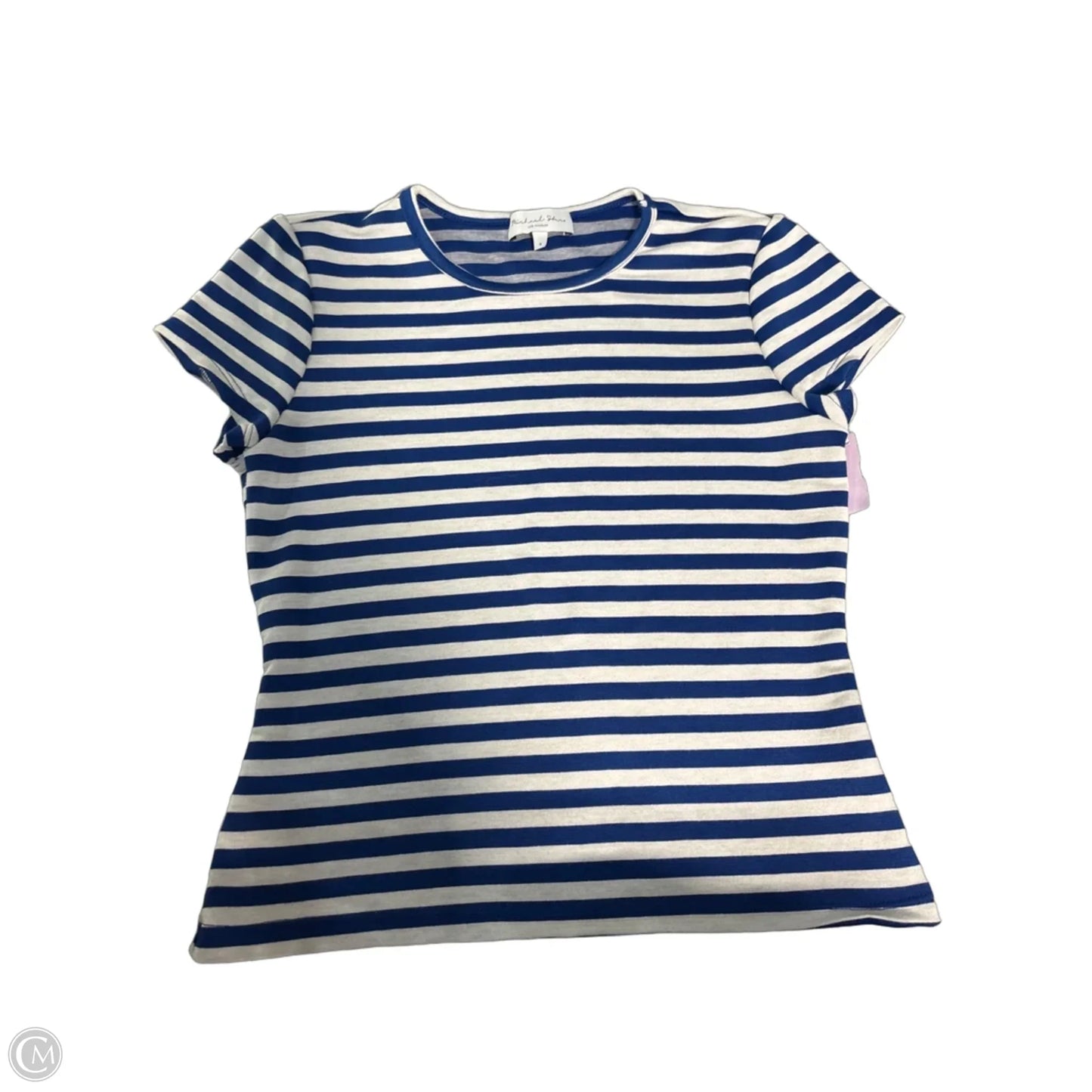 Top Short Sleeve By Michael Stars In Blue & White, Size: S