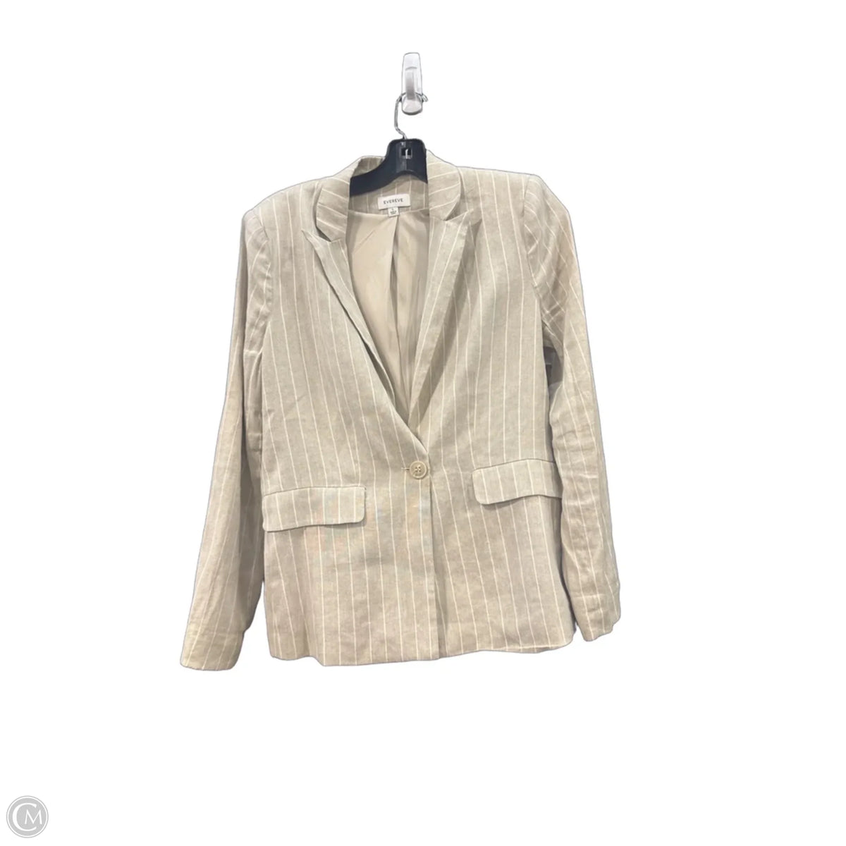 Blazer By Evereve In Tan & White, Size: L