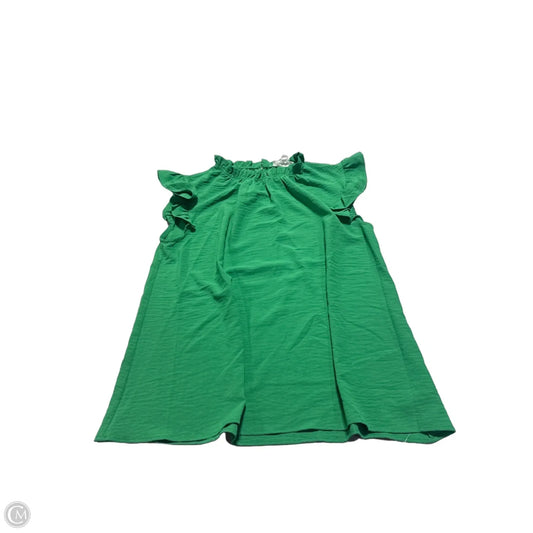 Top Short Sleeve By Cmc In Green, Size: L